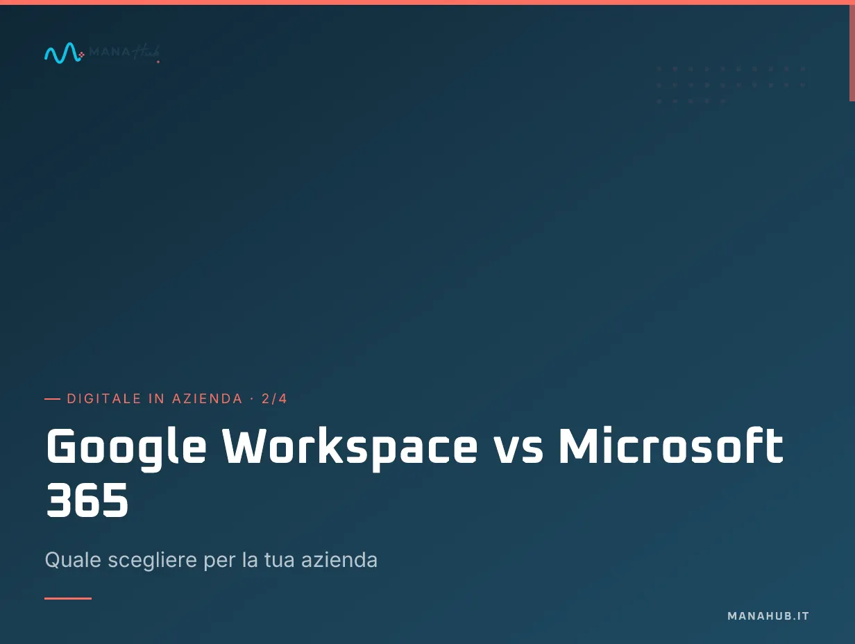 Digitale in Azienda (2/4): Google Workspace vs Microsoft 365, quale scegliere (e perché)