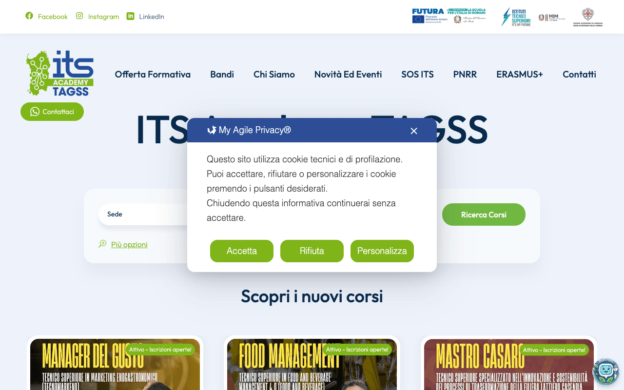 Sito Web ITS Academy TAGSS