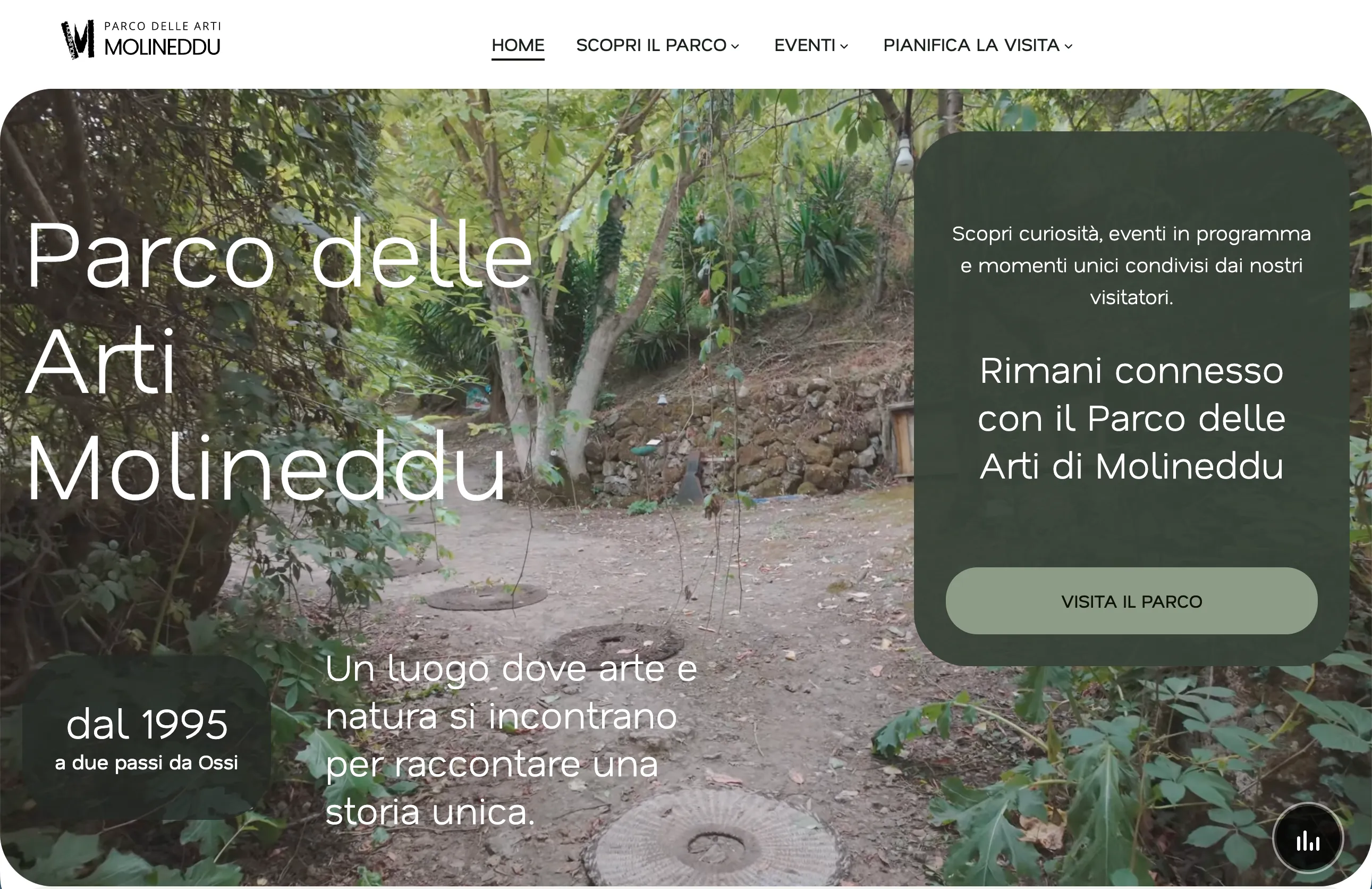 Sito Web Parco delle Arti Molineddu