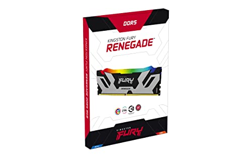 Kingston Fury Renegade Nero RGB 32GB 6400MT/s DDR5 CL32 DIMM Desktop Gaming Memory (Kit da 2) – KF564C32RSAK2-32