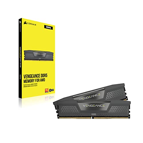 CORSAIR VENGEANCE DDR5 RAM 32GB (2x16GB) 6000MHz CL36 AMD EXPO Memoria per Computer Compatibile iCUE – Grigio (CMK32GX5M2E6000Z36)
