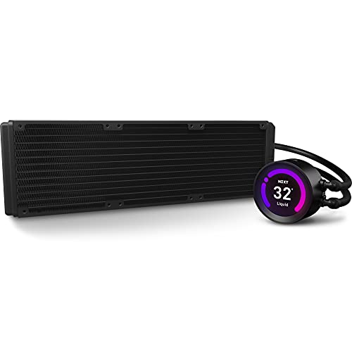 NZXT KRAKEN Z73 360mm – RL-KRZ73-R1 – AIO RGB CPU Liquid Cooler – Customizable LCD Display – Improved Pump – RGB Connector – Aer RGB 2 120mm Radiator Fans (3 Included)