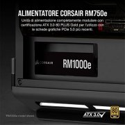 Corsair RM750e (2023) Alimentatore ATX Completamente Modulare a Basso Rumore – Compatibile Con ATX 3.0 e PCIe 5.0 – Condensatori a 105°C – Supporto Standby Moderno – Nero
