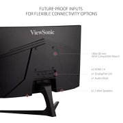 VIEWSONIC Omni VX2418-C 24-inch 1080p 165Hz Curved Gaming Monitor, with 1ms Response Time, AMD FreeSync Premium, 1500R Curve, Integrated Speakers.