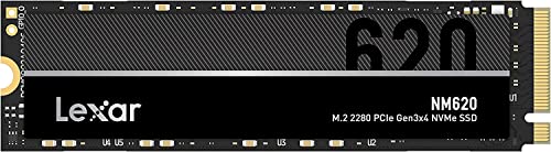 Lexar NM620 SSD 512GB, M.2 2280 PCIe Gen3x4 NVMe 1.4 SSD Interno, Fino a 3500MB/s in Lettura, 2400 MB/s in Scrittura, Disco a Stato Solido per Amanti del PC e dei Videogiochi (LNM620X512G-RNNNG)