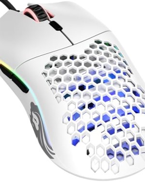 Glorious Gaming Model O Mouse da gaming wired, superleggero 67 g, design a nido d’ape, RGB, sensore Pixart 3360, Omron Switches, ambidestro – Bianco opaco
