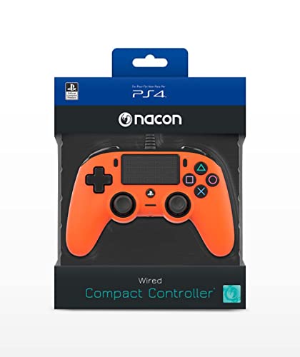 Nacon Compact Controller PS4 Ufficiale Sony PlayStation, Arancio
